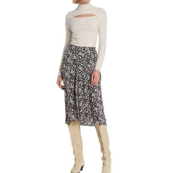 Isabel Marant City Flou Eolia Floral Knee Length Skirt Size 2 (34)